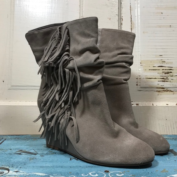 Steve Madden Mohavee Leather Suede Fringe Boots - Picture 9 of 14
